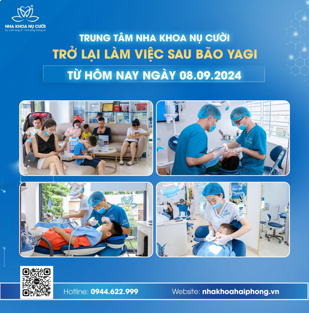 NHA KHOA NỤ CƯỜI TRỞ LẠI LÀM VIỆC SAU BÃO YAGI