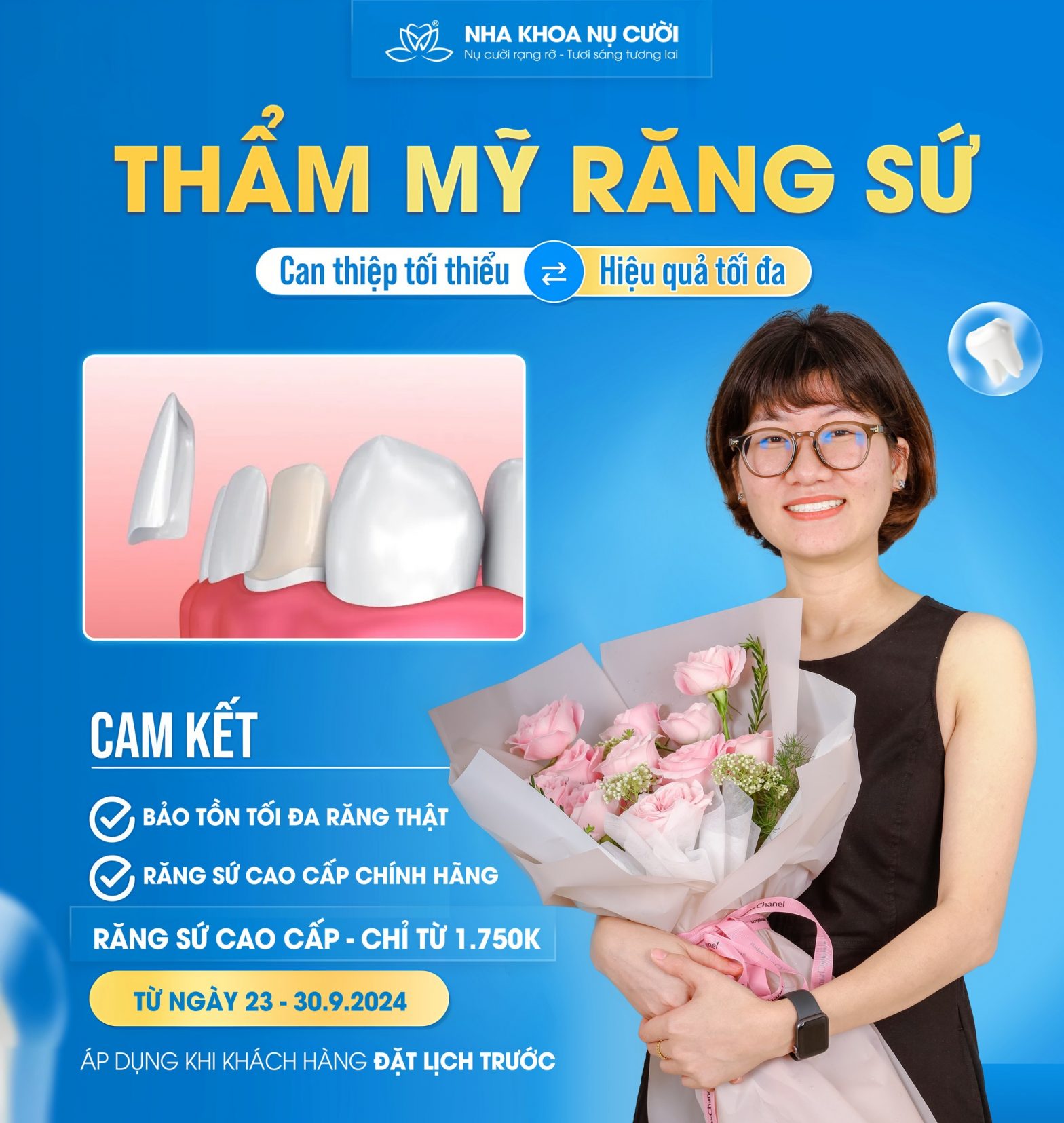 RĂNG SỨ CHỈ TỪ 1.750K – CHÀO MỪNG SINH NHẬT CS2 NHA KHOA NỤ CƯỜI