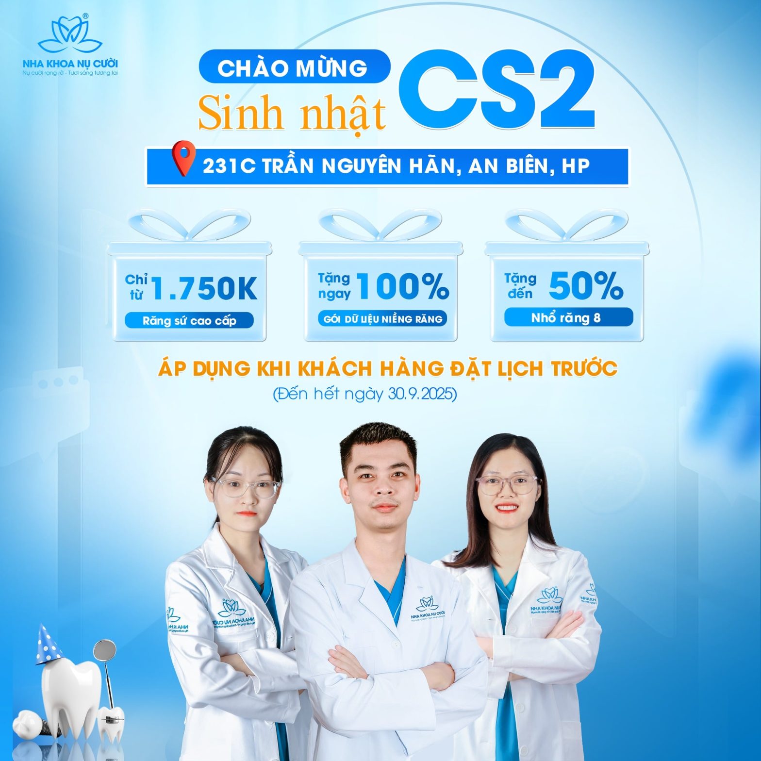 Tháng Sinh Nhật CS2 Nha Khoa Nụ Cười – Ưu Đãi Bùng Nổ
