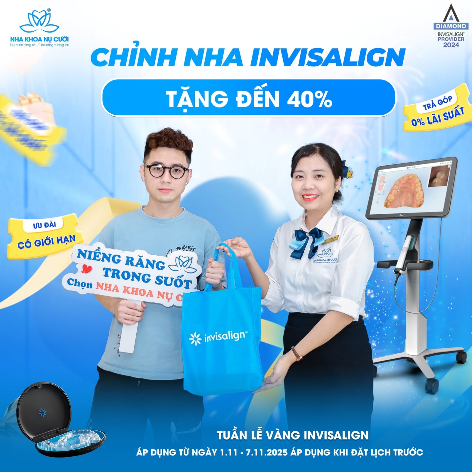HOÀN THÀNH MỤC TIÊU NỤ CƯỜI TRONG SUỐT VỚI INVISALIGN