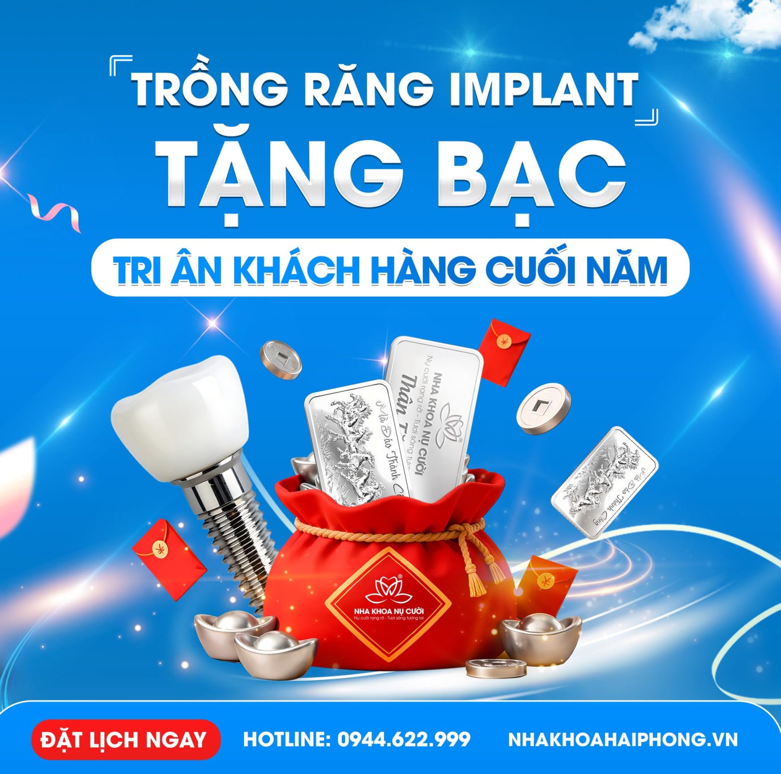 Trồng Răng Implant Đón Tết – Nhận Quà Bạc Cao Cấp