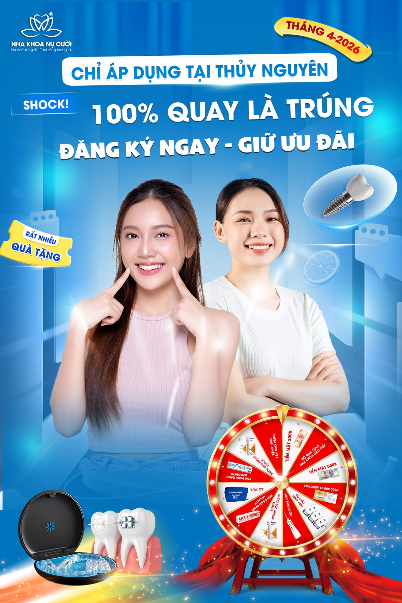 Ưu đãi làm răng tại CS4 Nha Khoa Nụ Cười