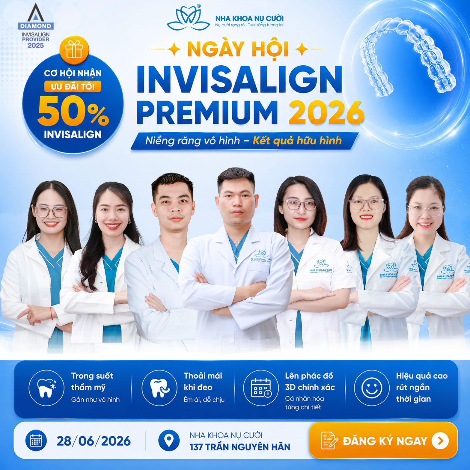 INVISALIGN PREMIUM 2026 – NGÀY HỘI CHỈNH NHA INVISALIGN CAO CẤP TẠI HẢI PHÒNG