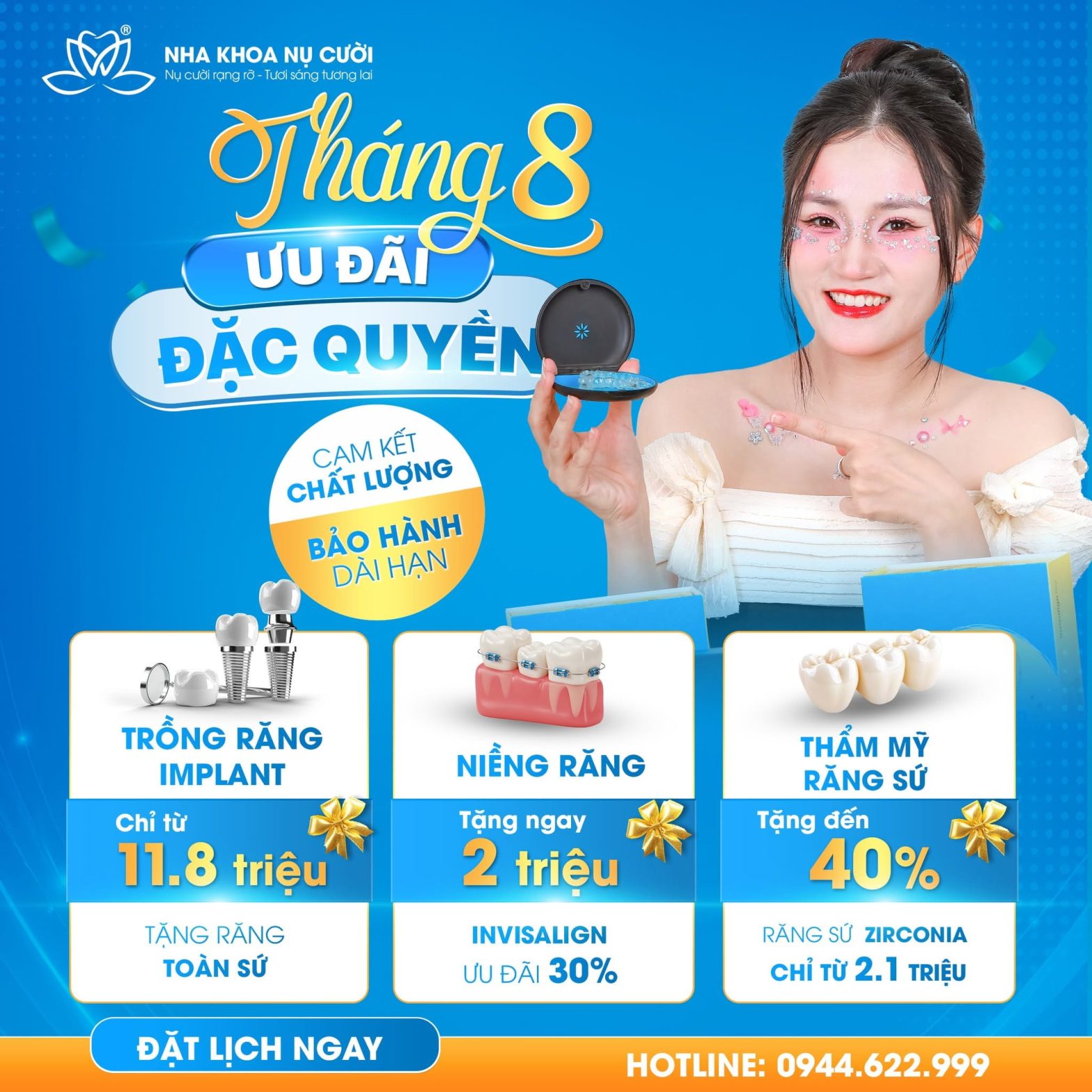 Ưu đãi nha khoa tháng 8 tại Nha Khoa Nụ Cười: Cơ hội chăm sóc và nâng tầm nụ cười